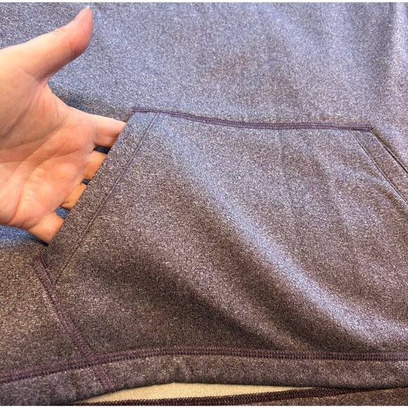 NIKE ThermaFit Purple Static Print Pouch Pocket Hoodie Sweatshirt Womens Size XL - Picture 5 of 11